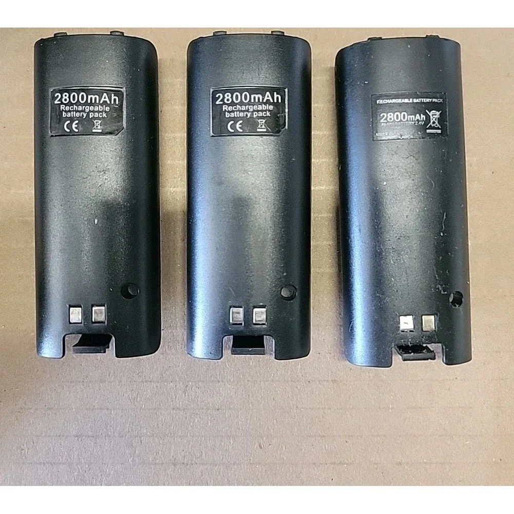 Lot Of 3 Wii Remote Replacement Battery Door x2 Black